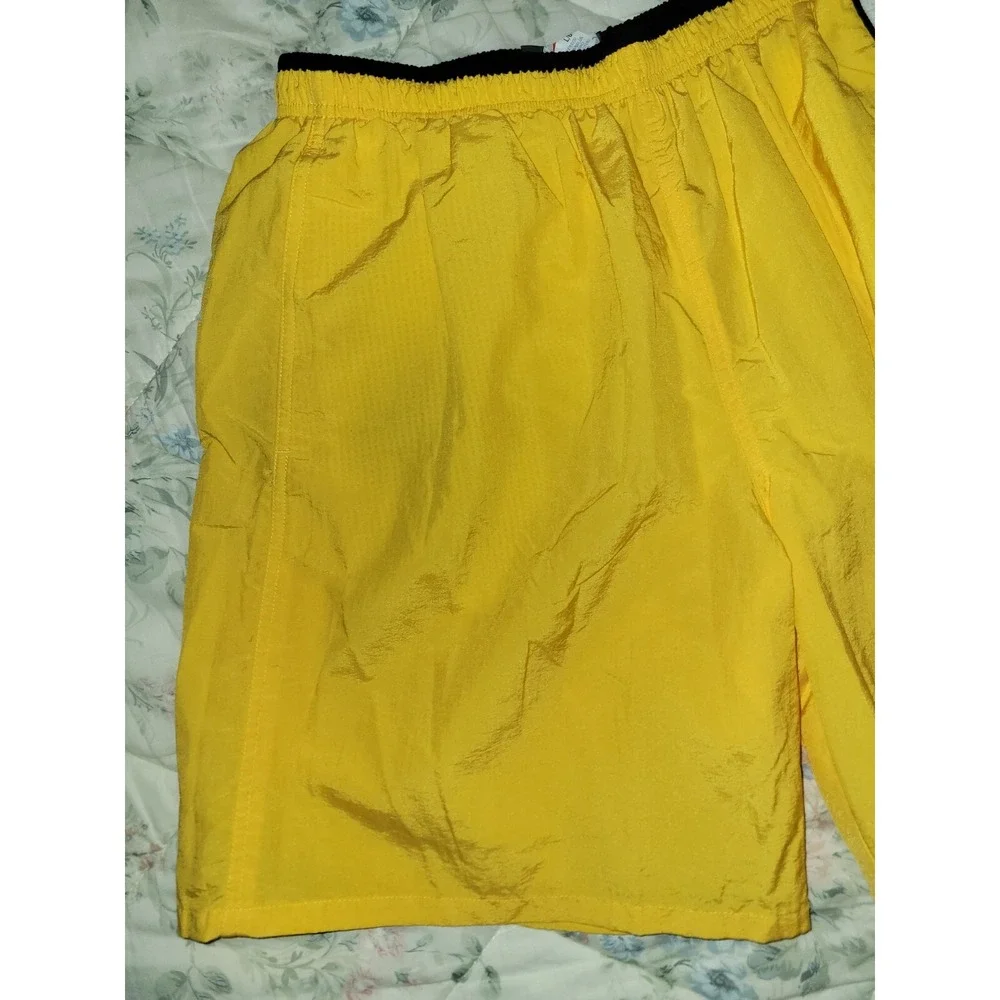 Vintage Speedo Swim Trunks Yellow‎ Shorts Men's Large Dry Bag Mesh Lined